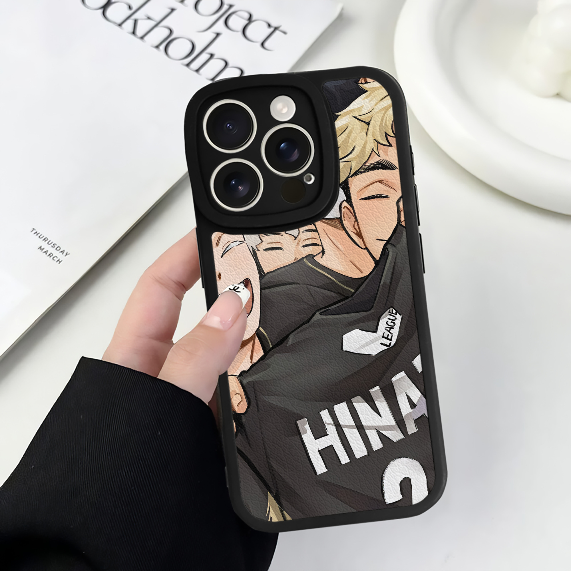 （画像用） ハイキュー!! Haikyu!! 【iPhone 16シリーズ対応】シリコンスマホケース（レザー調） 材質：シリコン